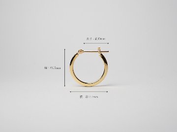 K18 イタニタス フープピアス 15mm rpakr206623の画像