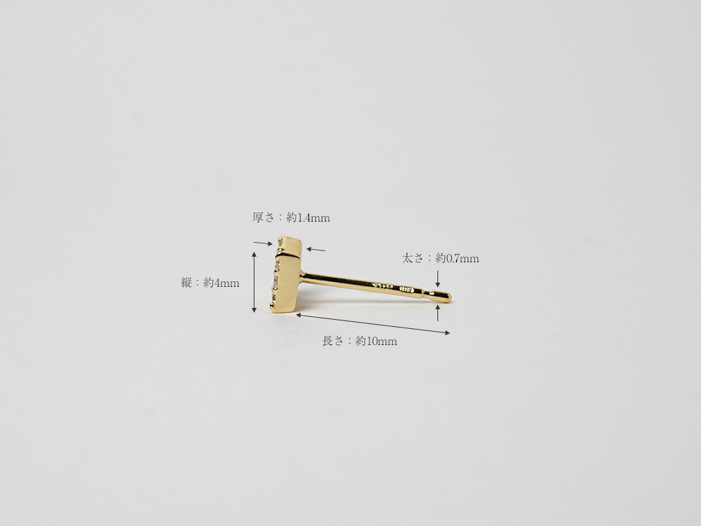 【片耳販売】 K18 リボンタイ ダイヤモンド ピアス rph46187723の画像