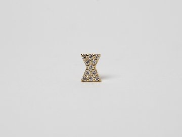 【片耳販売】 K18 リボンタイ ダイヤモンド ピアス rph46187723の画像