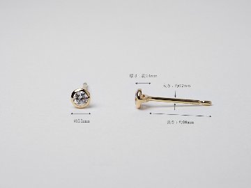 K18 ネージュ ダイヤモンド ピアス 0.1ct rph46963523の画像
