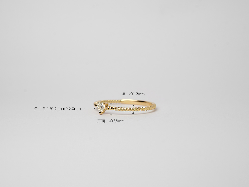 K18 ハートシェイプ ダイヤモンド リング rph28875622の画像