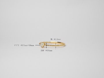 K18 ハートシェイプ ダイヤモンド リング rph28875622の画像
