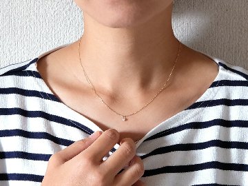 K18 ダイヤモンド ネックレス 0.1ct アンドレス