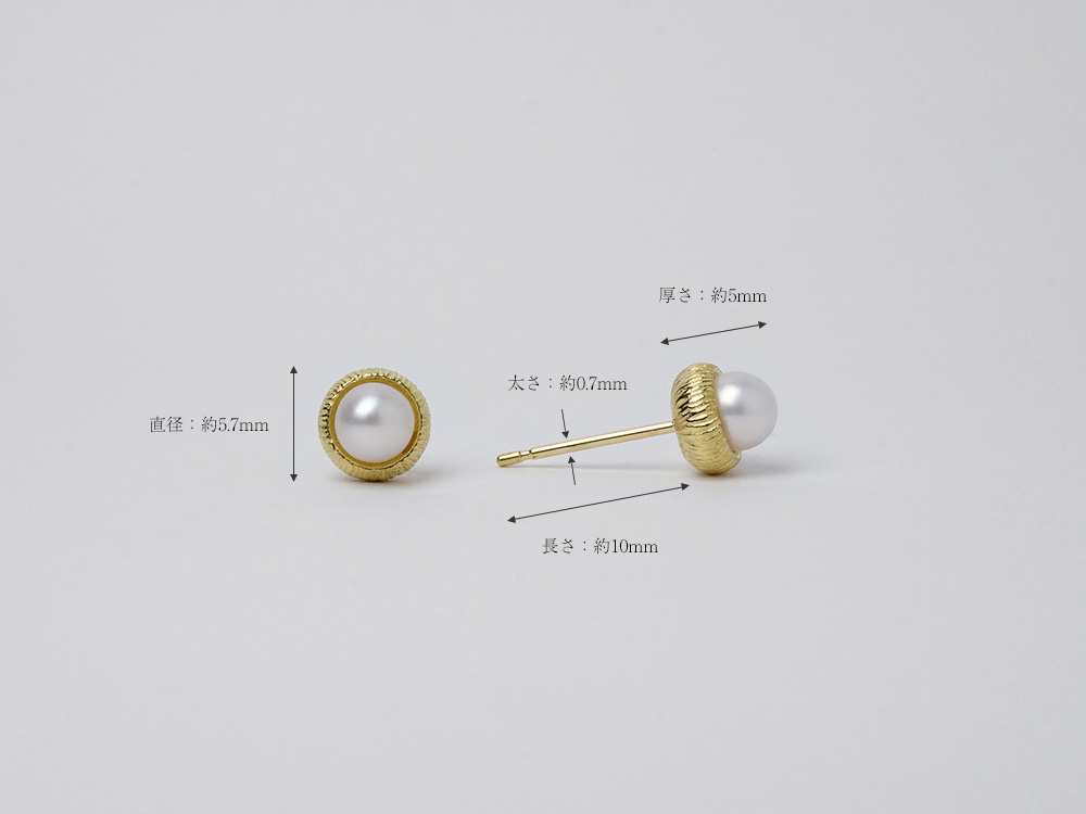 K18 ベジョータ パール ピアス rpaub1323の画像