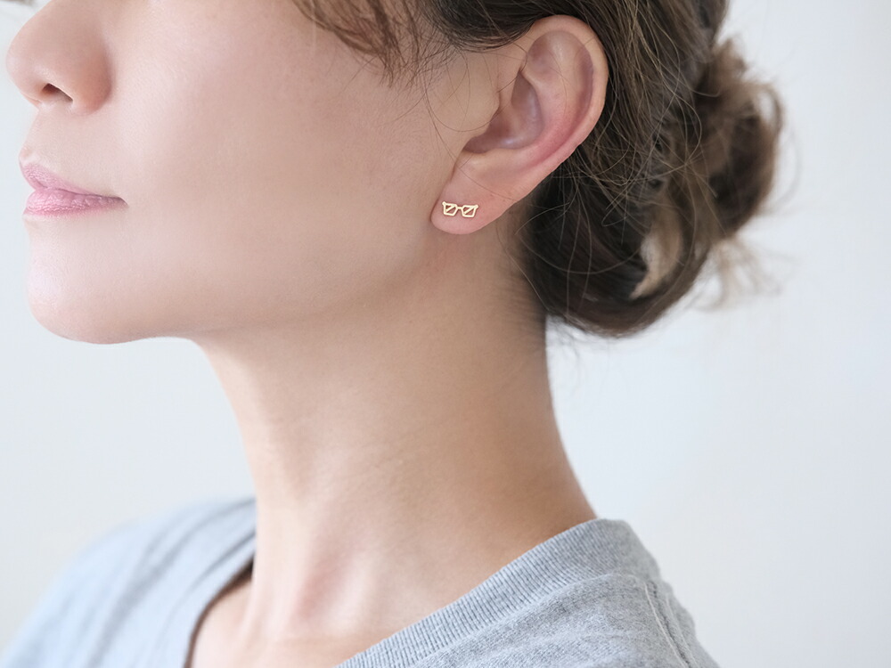 K18 めがね ピアス rph43655923の画像