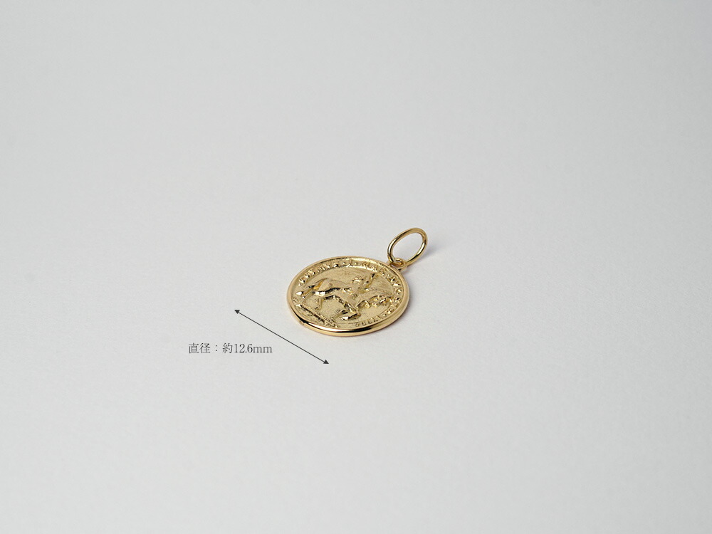 K18 コジモ コイン ペンダントトップ 12mm rpa5406421の画像