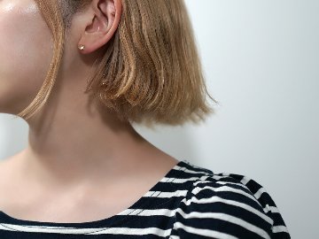 K18 ローズカット ローズ クォーツ ピアス rpacp1789r23の画像