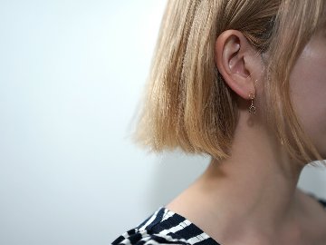 K18 ブラック ダイヤモンド チェーン スタッド ピアス rpa1873823の画像