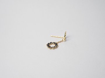 K18 ブラック ダイヤモンド チェーン スタッド ピアス rpa1873823の画像