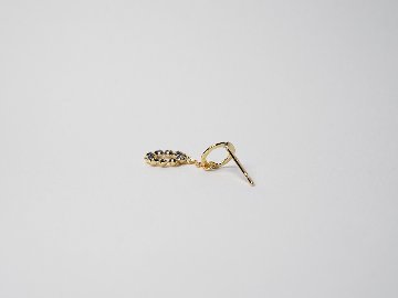 K18 ブラック ダイヤモンド チェーン スタッド ピアス rpa1873823の画像