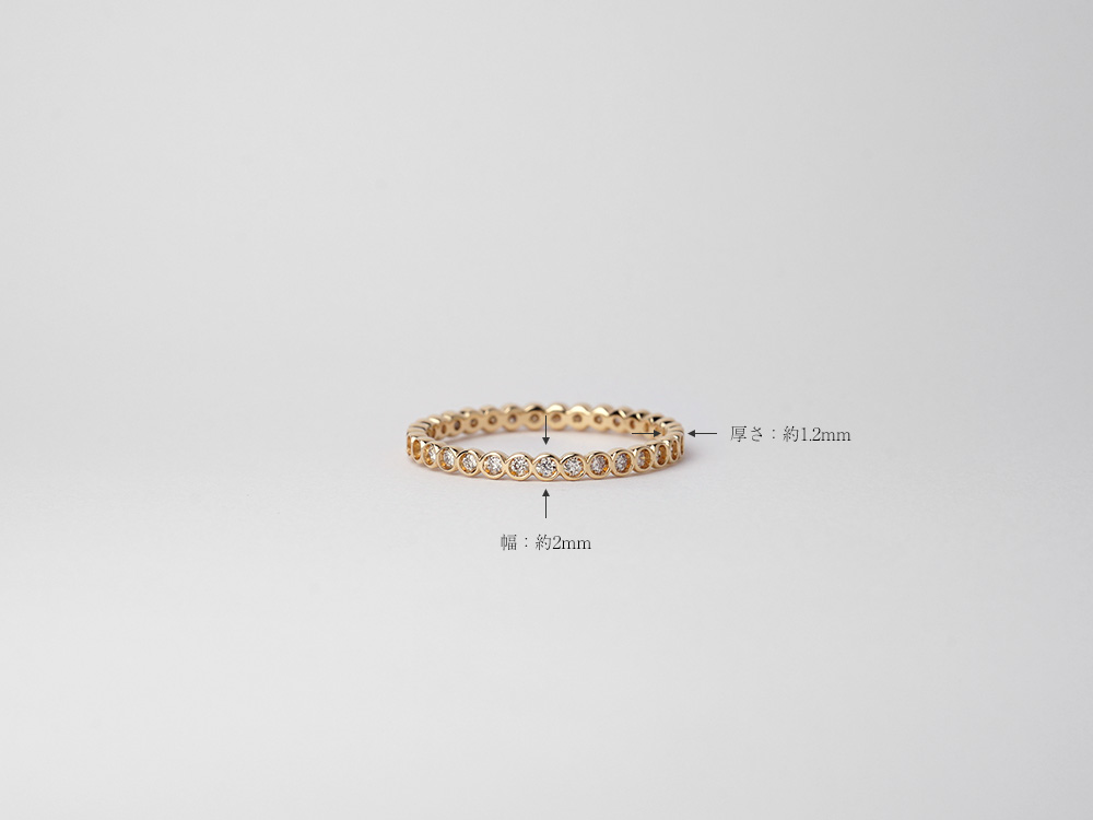 K18 ダイヤモンド フルエタニティ リング 0.3ct rph26014922の画像