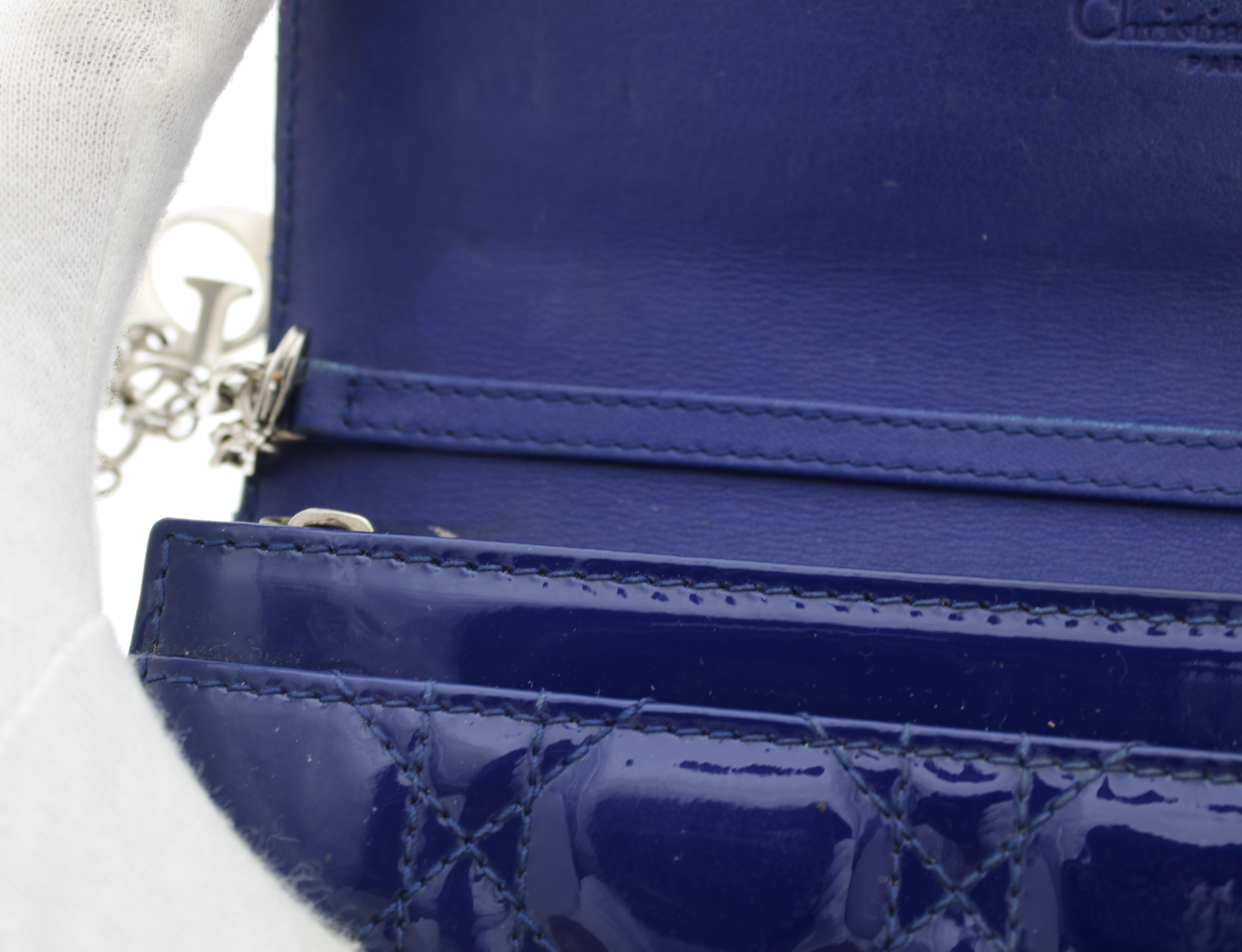 Christian　Dior　チェーンウォレット　パテントの画像