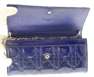 Christian　Dior　チェーンウォレット　パテントの画像