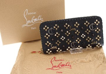 Christian Louboutin パネトーネ マルチスタッズ ラウンドファスナー 