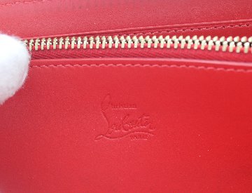 Christian　Louboutin　パネトーネ　マルチスタッズ　ラウンドファスナー　長財布　ブラックの画像