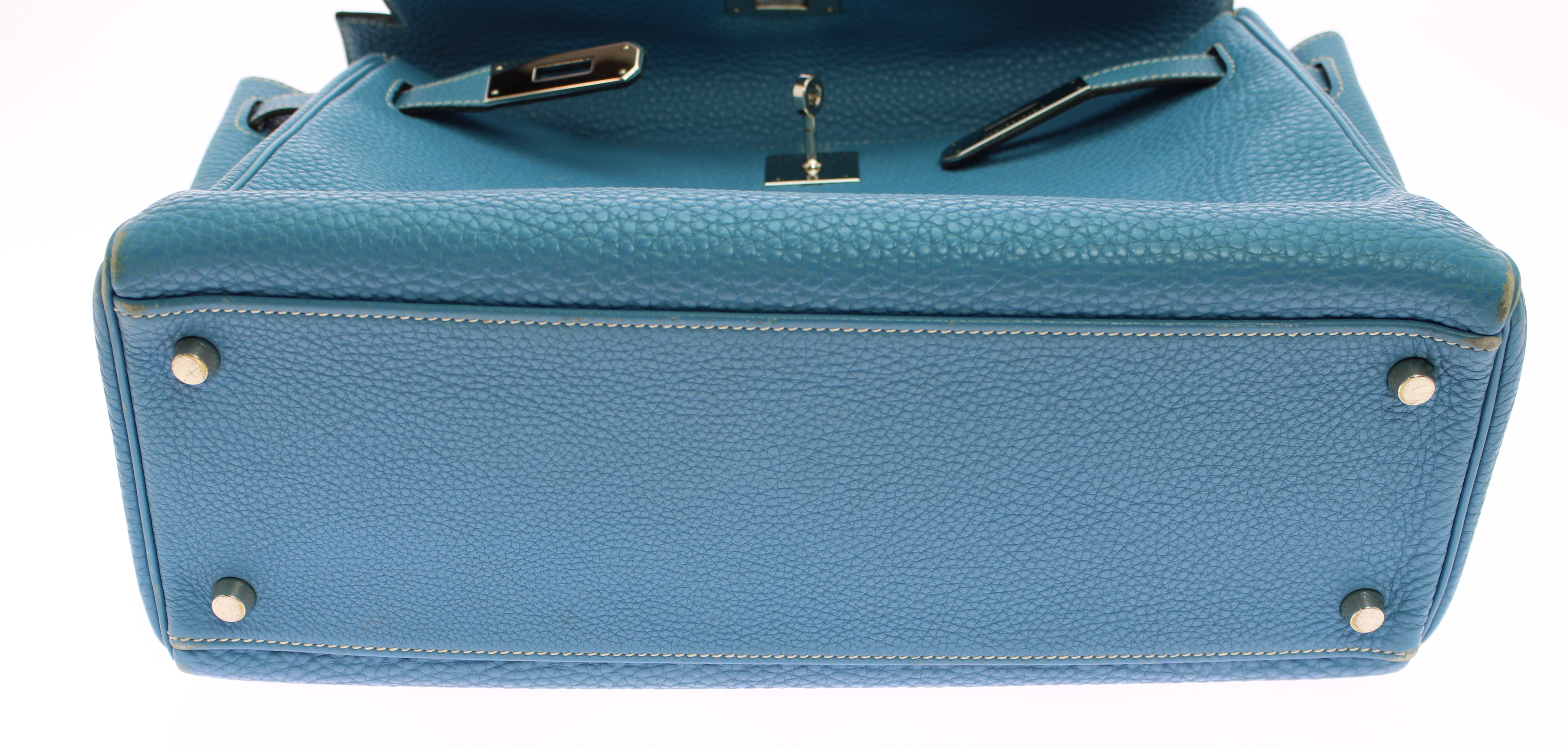 Hermès　ケリー32　ブルージーン　カナデクローシュ　S金具　H刻印の画像