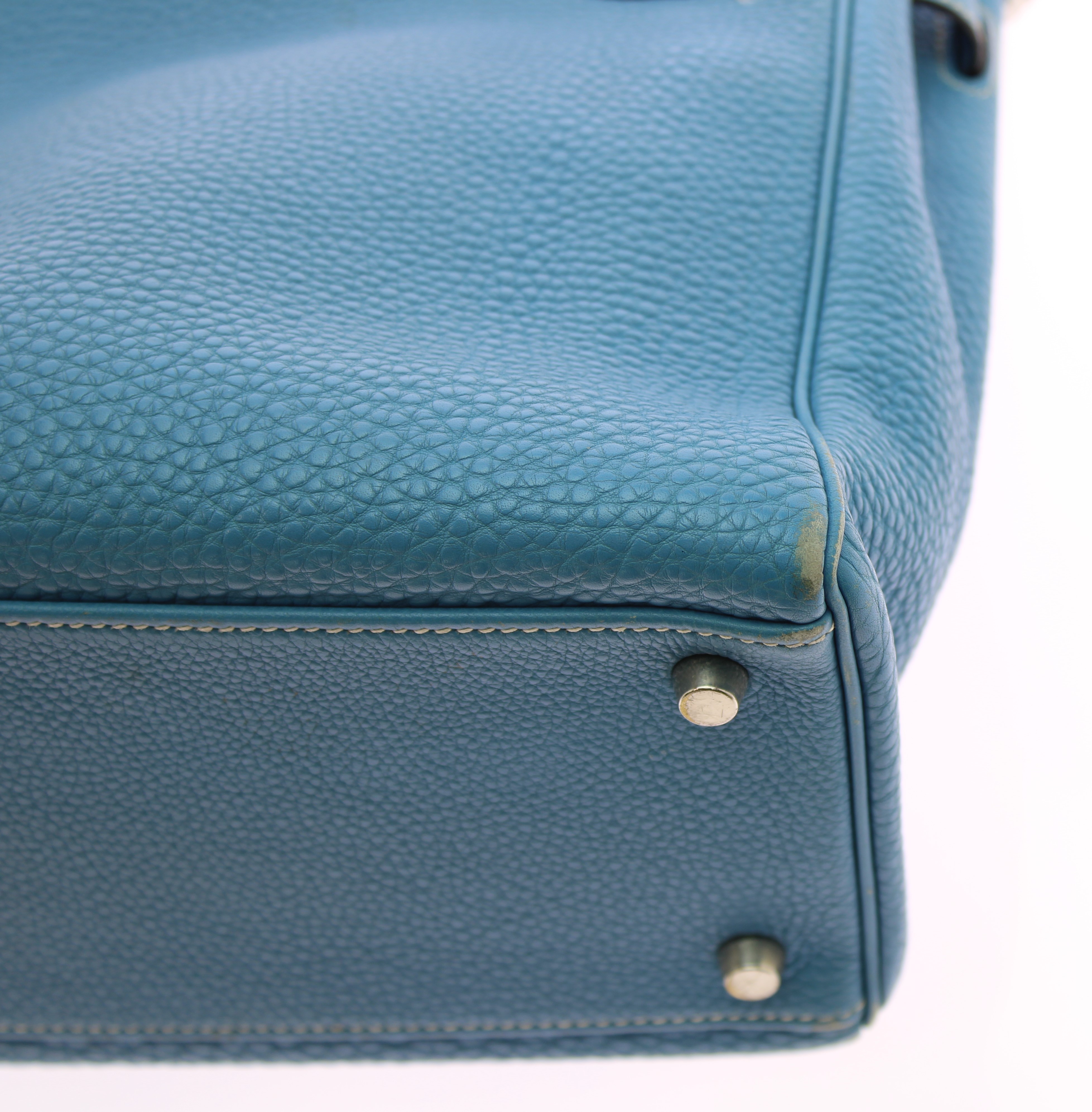 Hermès　ケリー32　ブルージーン　カナデクローシュ　S金具　H刻印の画像