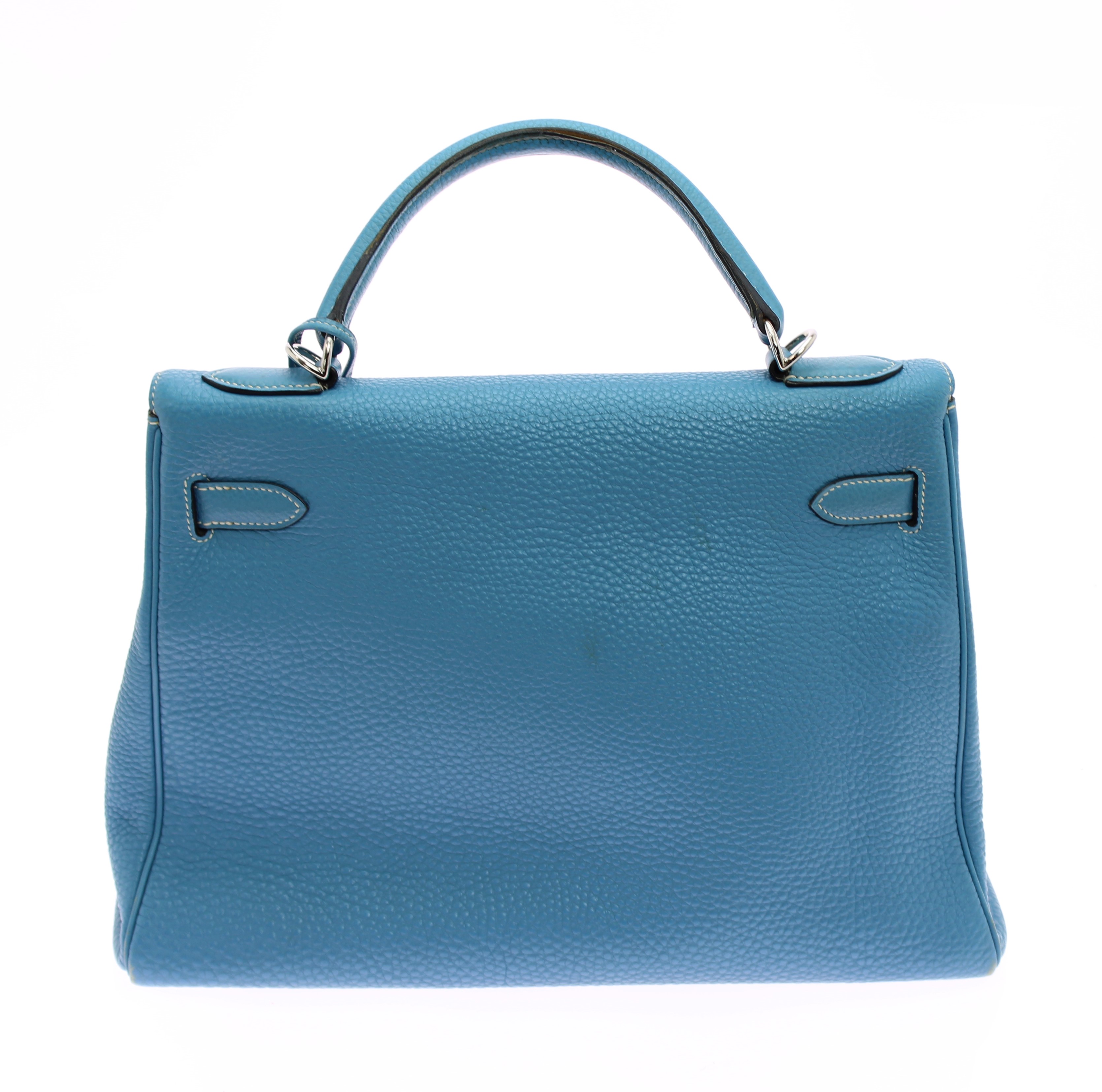Hermès　ケリー32　ブルージーン　カナデクローシュ　S金具　H刻印の画像