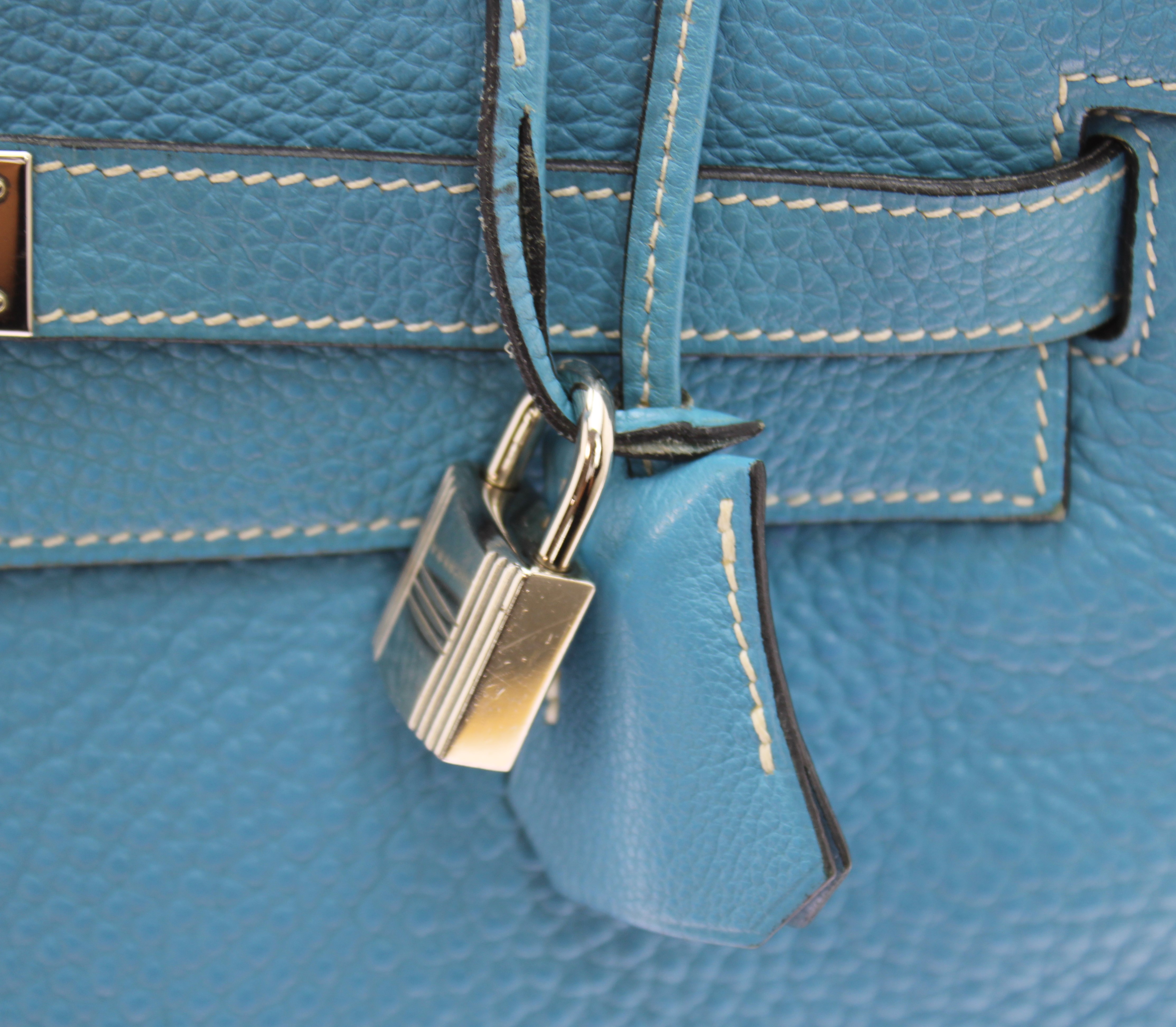 Hermès　ケリー32　ブルージーン　カナデクローシュ　S金具　H刻印の画像
