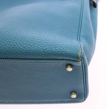 Hermès　ケリー32　ブルージーン　カナデクローシュ　S金具　H刻印の画像