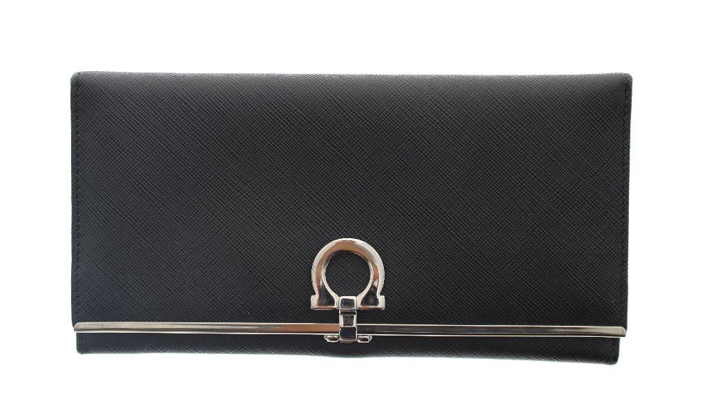 Salvatore　Ferragamo　ジップ長財布　ブラックの画像