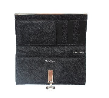 Salvatore　Ferragamo　ジップ長財布　ブラックの画像