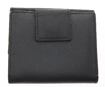 BVLGARI　Wホック財布ブラックの画像