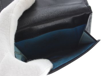 BVLGARI　Wホック財布ブラックの画像