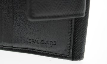 BVLGARI　Wホック財布ブラックの画像