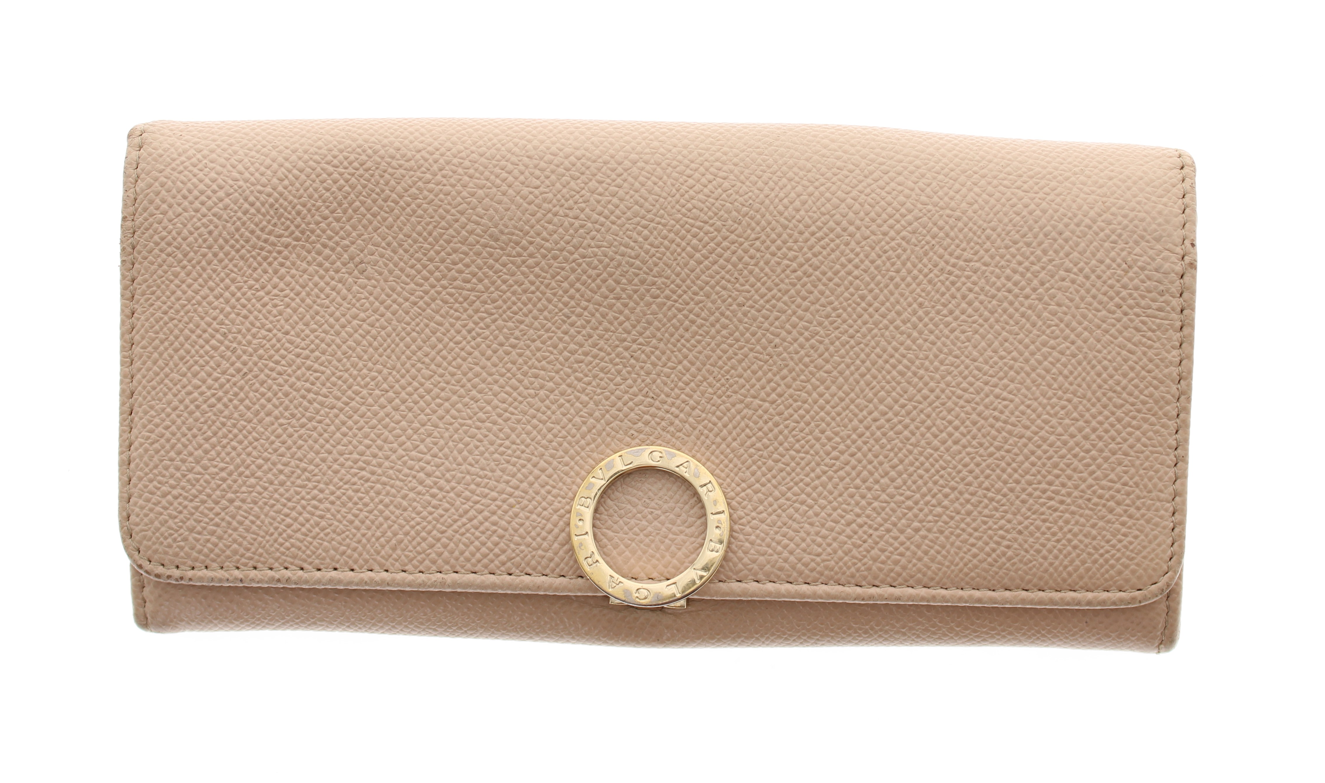 BVLGARI　ジップ長財布ベージュの画像