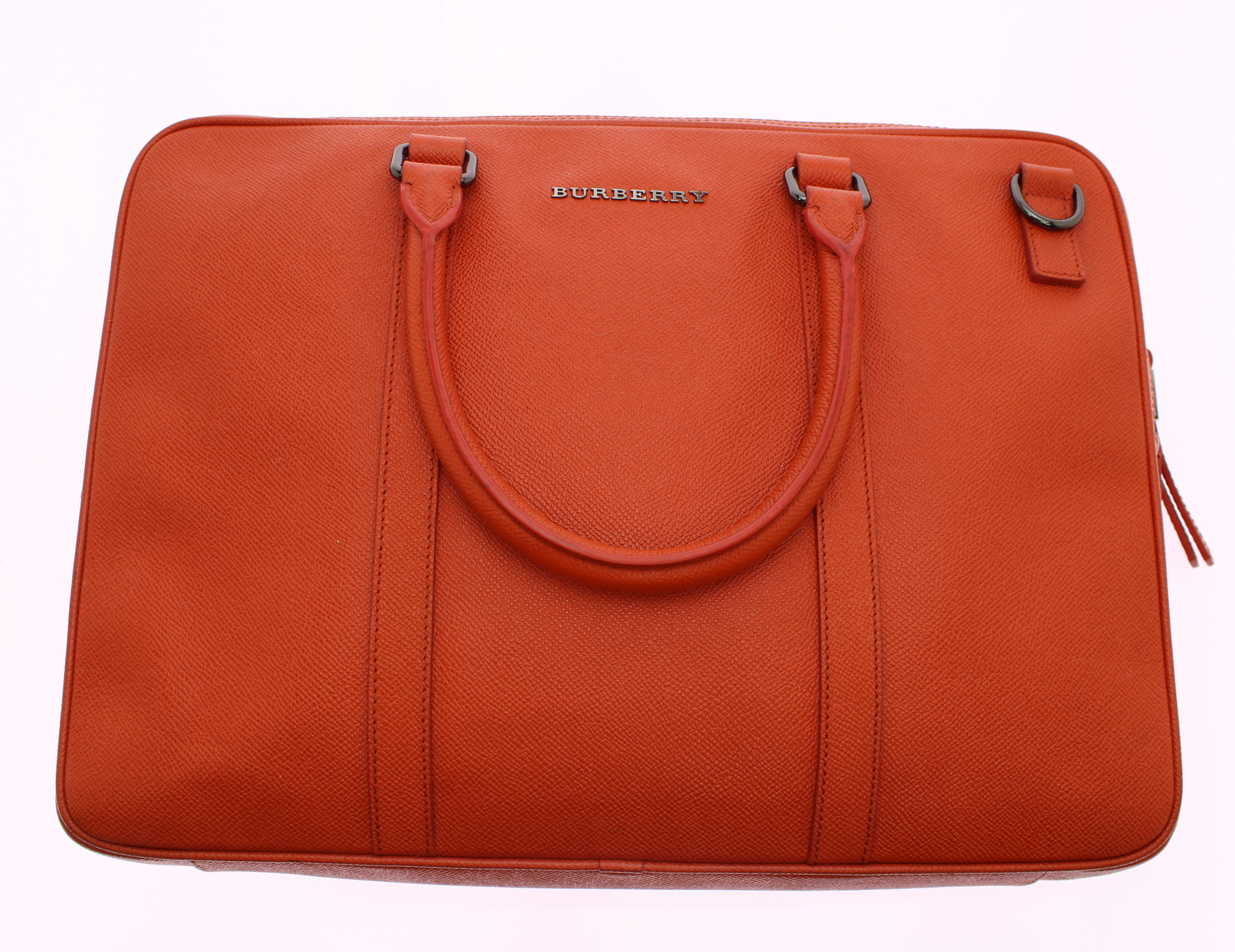 BURBERRY　２wayブリーフケース　オレンジの画像