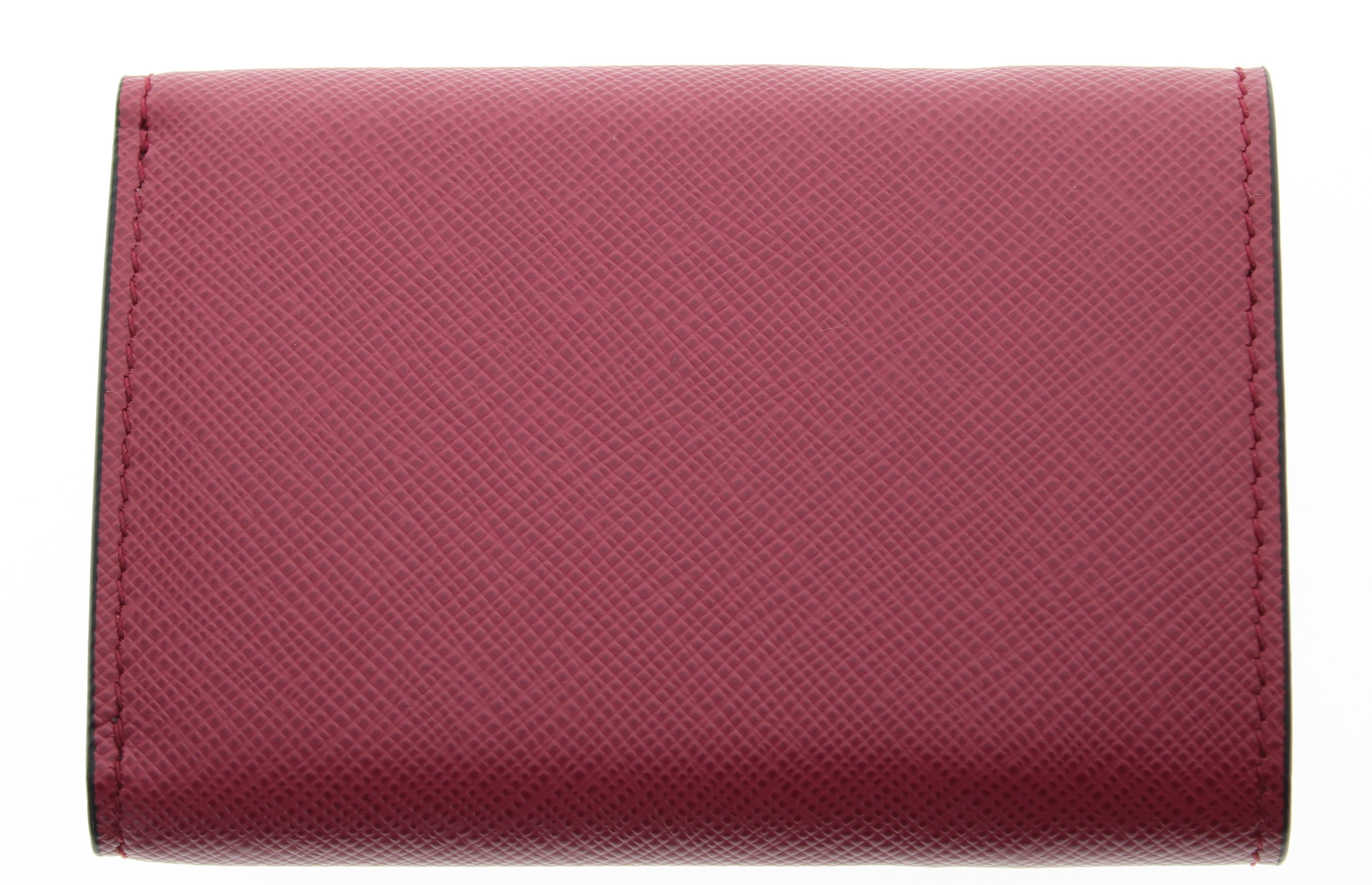PRADA　二つ折り財布　バイカラー　ピンク/ブラック画像