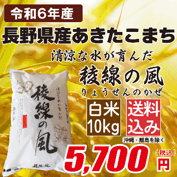 長野県産あきたこまち 白米10kgの画像