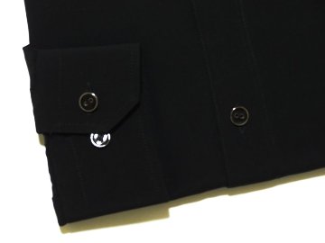 Roseris　シャツカラー レオタードシャツ「長袖」 黒（光沢なし）の画像