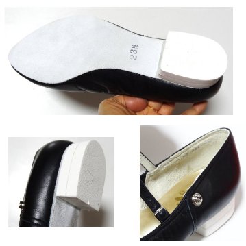 赤・フォークダンスシューズ（OGURA） ベルト付　スタンダード【オーダー品】スクエアダンスにもの画像