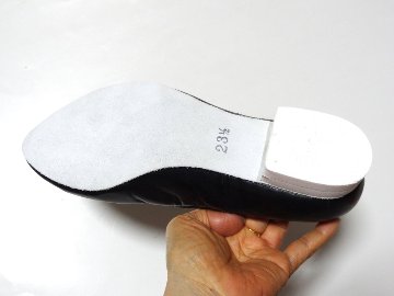 黒・フォークダンスシューズ（OGURA） ベルト付　スタンダード【オーダー品】スクエアダンスにもの画像