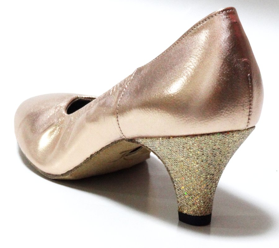 Roseris《カクテル》メタリックオレンジベージュ・5.5cmヒール【オーダー品】の画像