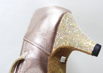 Roseris《カクテル》メタリックオレンジベージュ・5.5cmヒール【オーダー品】の画像