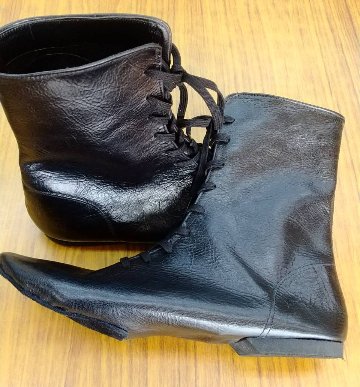 Ogura　ハイカット　黒革ジャズシューズ（ジャズブーツ）牛革【オーダー品】の画像