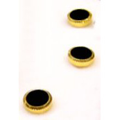 オニキスの胸ボタン（スタッズ）・金色の縁・ゴールド画像