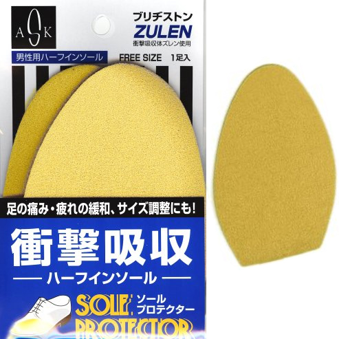 ソールプロテクター　ハーフインソール（前半分）衝撃吸収【男性用】の画像