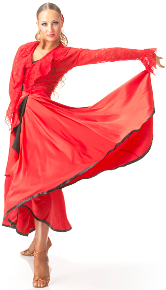 タカダンス ダンスウエア パソスカート（赤）画像