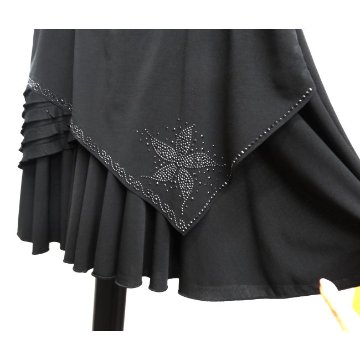 斜めカッティング&黒メタル付のオーバースカート（M)画像