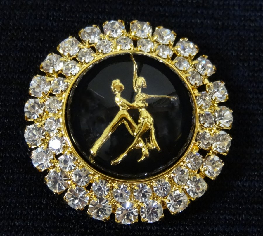 ボタンブローチ（ペア柄）シャツの第一ボタンにかぶせるだけで、ドレスシャツに変身！の画像