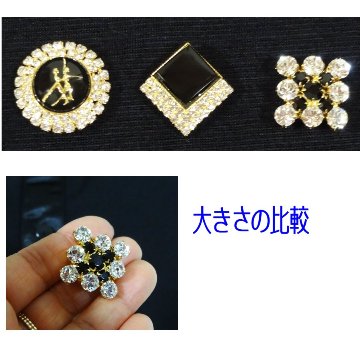 ボタンブローチ（ペア柄）シャツの第一ボタンにかぶせるだけで、ドレスシャツに変身！の画像