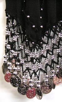 パープルにシルバーの飾りがついたヒップスカート(ヒップスカーフ）画像