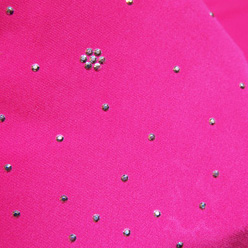 在庫処分品：華やかカラーのブーツカットパンツ　パープルとピンク画像