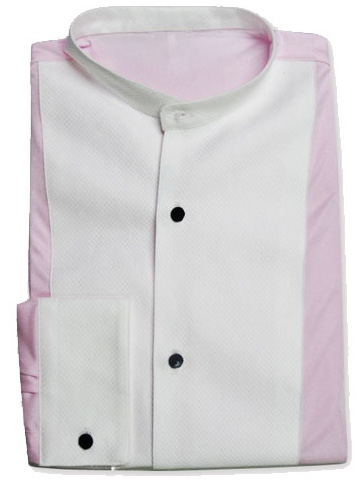 在庫処分品：Roseris（ロゼリス）イカ胸シャツ「白×ピンク　サイズ39-82」　サイズ・色限定品画像