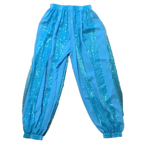 ベリーダンスなどに★アラジン風パンツ　ブルー系 《お値下げ》在庫僅少品の画像