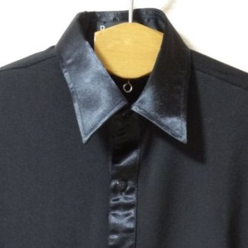 ロゼリス・[メンズオーバーブラウス シャツ]ツーウェイのストレッチ素材・シャツカラー画像